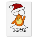 Orange Santa Kiwi Holiday Card