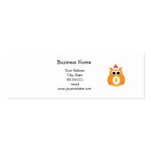 Orange santa owl business cards