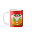 Orange Santa Tuxedo Christmas Cat Coffee Mug