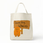 orange save the whales bags