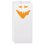 Orange Scary Face. Monster Evil Grin. Custom rack cards