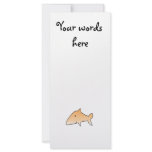 Orange shark rack card design