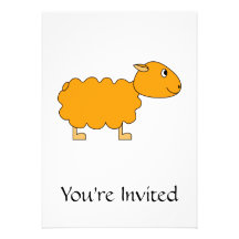 Orange Sheep Personalised Announcements