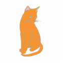 Orange Siamese Cat photo sculptures