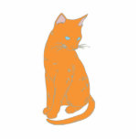 Orange Siamese Cat photo sculptures