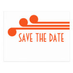 Orange Simple Deco Chic Save the Date Postcard
