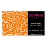 Orange Sketchy Arrows Business Card