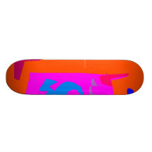 Orange Sky Edible Fruit Voice Reality Plan Trip Skateboard Decks