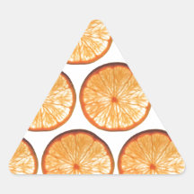 Orange slice triangle sticker