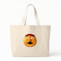 Orange smiley face man bags