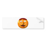 Orange smiley man with his tounge out bumper stickers