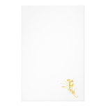 Orange Snowboarder Personalized Stationery