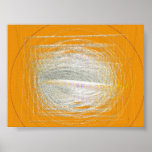 Orange Spiral Print