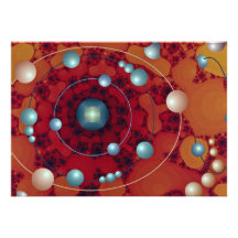 Orange spiral sponge photo personalized invitation