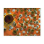 Orange sponge with a zooanthid colony attached post cards