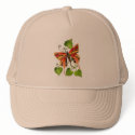 Orange Stained Glass Butterfly Hat