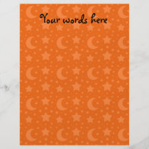 orange stars and moon patterns flyers