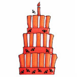 Orange Striped bats Cake Photo Sculpture photo sculptures