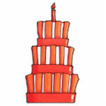 Orange Striped Cake Photo Sculpture photo sculptures