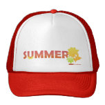 Orange Summer Flowers Cap / Hat