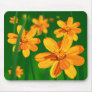 Orange Summer Flowers - Mouse pad