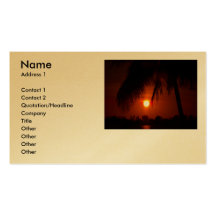 Orange Sunset Business Cards