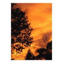 Orange Sunset Custom Invite