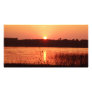 Orange Sunset on the lake Custom Photo Card
