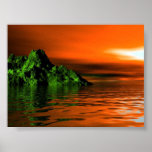 orange sunset print