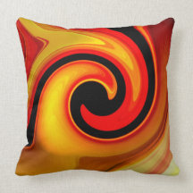 Orange Swirl American MoJo Pillow