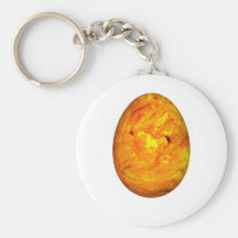Orange Swirl Easter Egg Key Chains