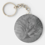 Orange Tabby Cat/Black & White Photo Key Chains