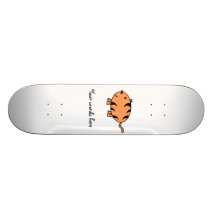 Orange tabby cat skate board