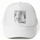 Orange Tabby Kitten/Black & White Photography Trucker Hats