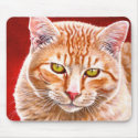 Orange Tabby Painting mousepads