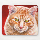 Orange Tabby Painting mousepads