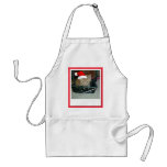 Orange Tabby Santa Apron