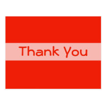 orange Thank You Postcards