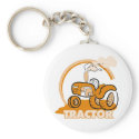 Orange Tractor Tshirts and Gifts keychains