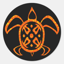 Orange Turtle Stickers