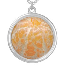 Orange water colour necklace