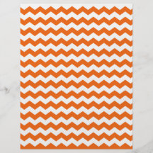 orange  white chevrons personalized flyer