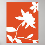 Orange & White Flower posters