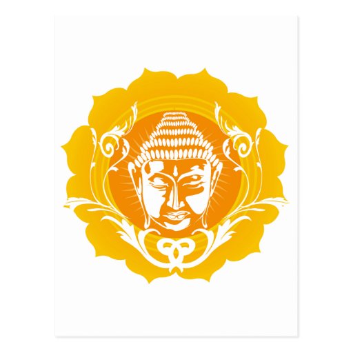 Orange & Yellow Buddha Post Card