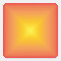 Orange yellow colour harmony square sticker