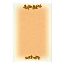 Orange & Yellow  Fall Leaves Stationery Paper