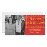 orange yellow happy birthday photo cards