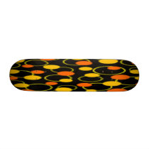 ORANGE YELLOW PLASTIC SKATEBOARD