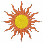 Orange & Yellow Sun Fantasy Design embroidered shirts