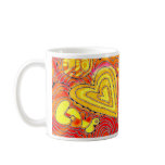 orange yellwo love grafitti mugs